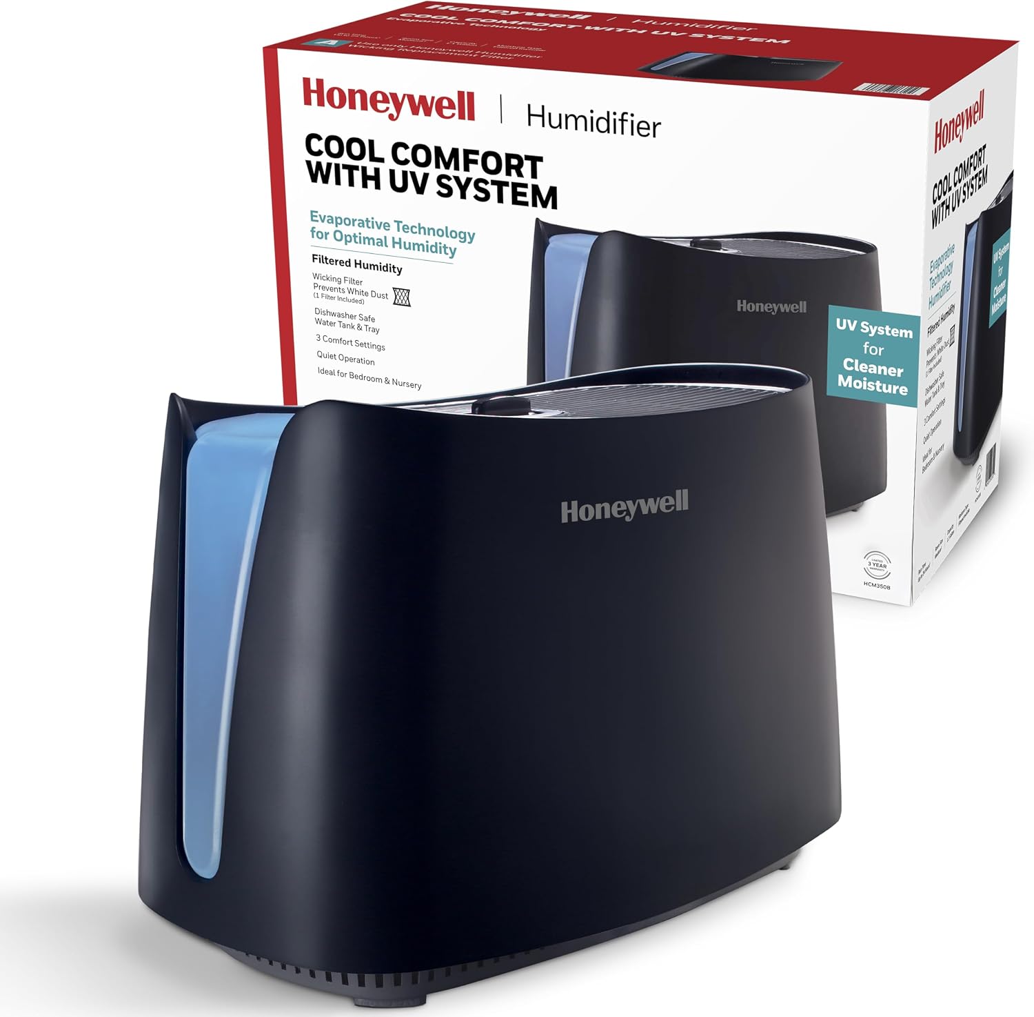 Honeywell Cool Moisture Humidifiers for Bedroom, Medium Rooms