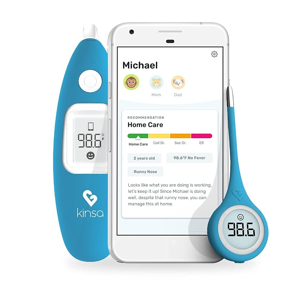 Kinsa Classics Bundle - Smart Ear & QuickCare Digital Smart Thermometers