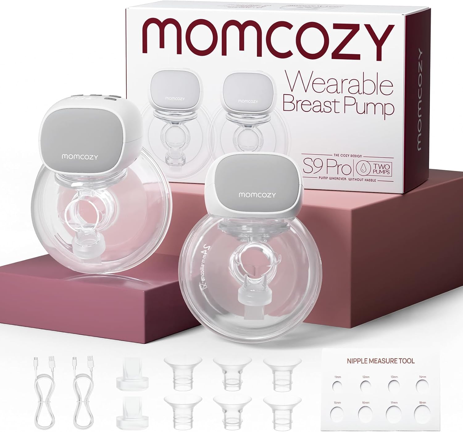 Momcozy S9 Pro Wearable Breast Pump Hands-Free, 24mm, 2 Pack