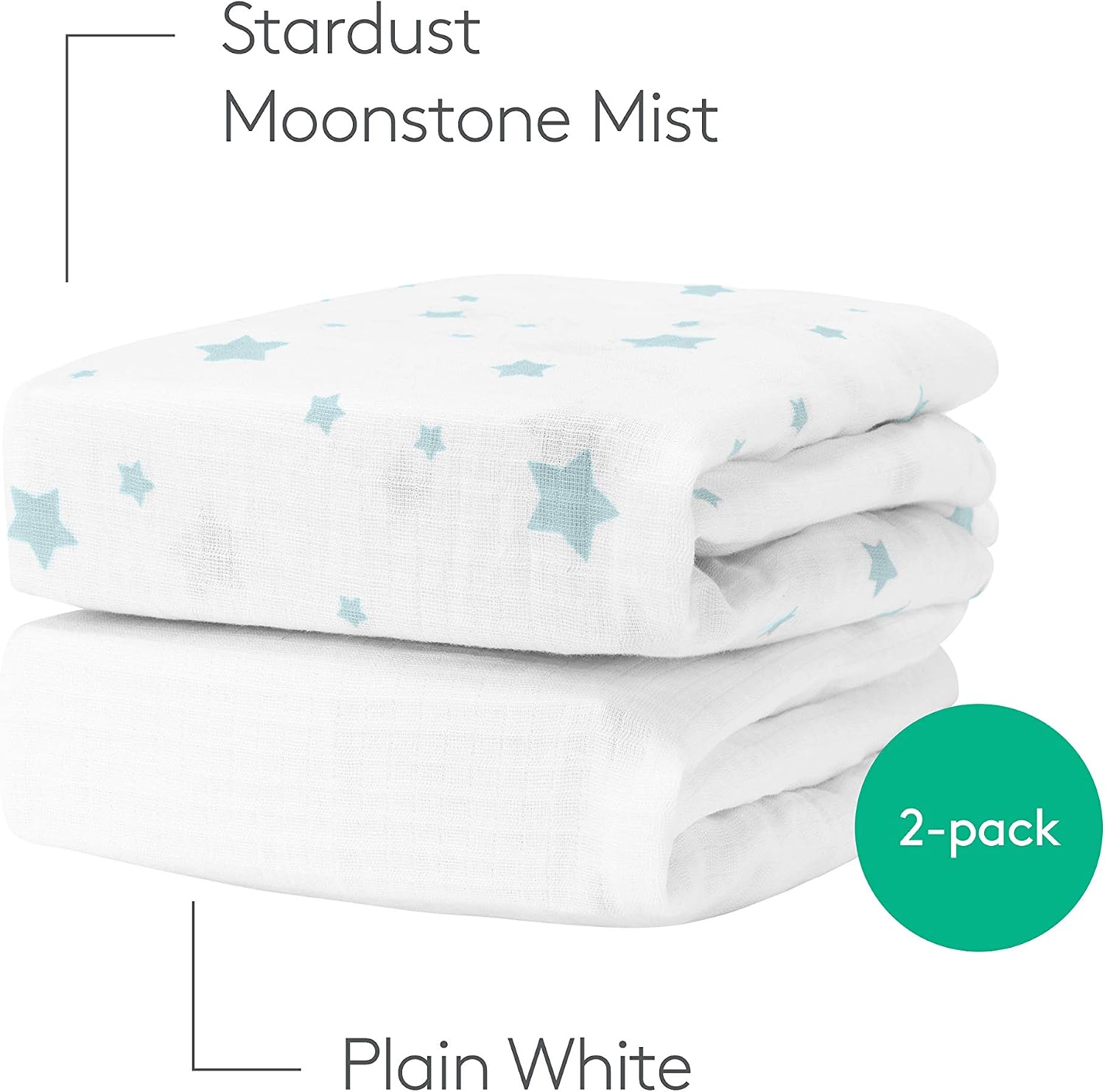 Newton Baby Fitted Crib Sheet 2-Pack, Organic Cotton