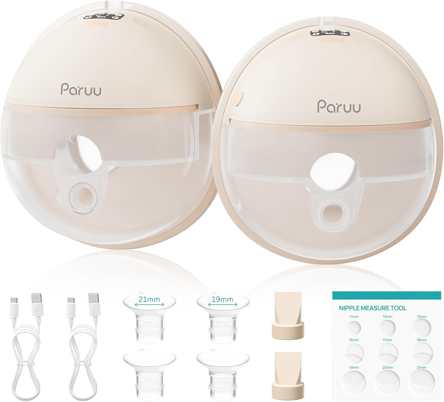 Paruu Hands Free Breast Pump P16, Wearable Breast Pump Electirc Portable with 4 Modes & 12 Levels