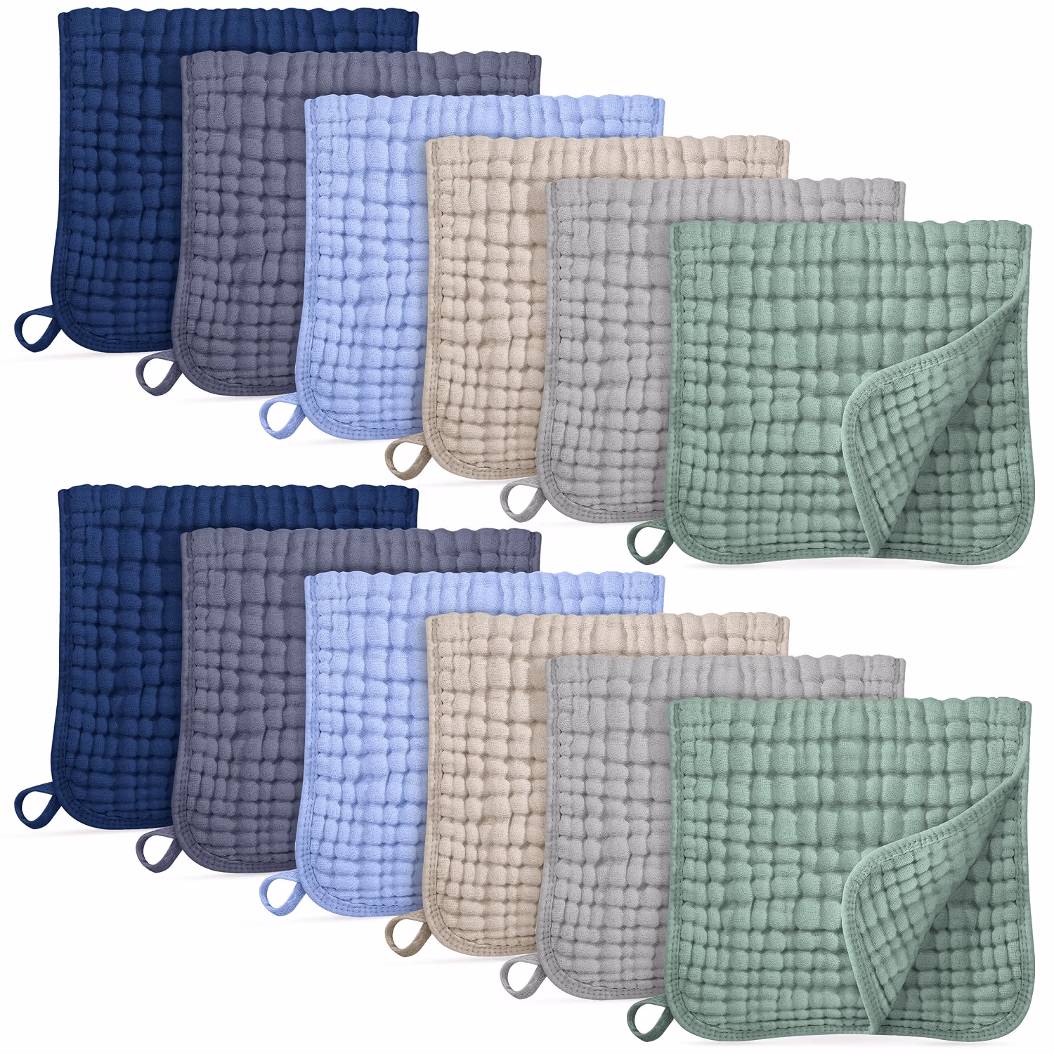Unnivoll Muslin Burp Cloths for Baby 100% Cotton Burping Cloths for Boys Girls Large