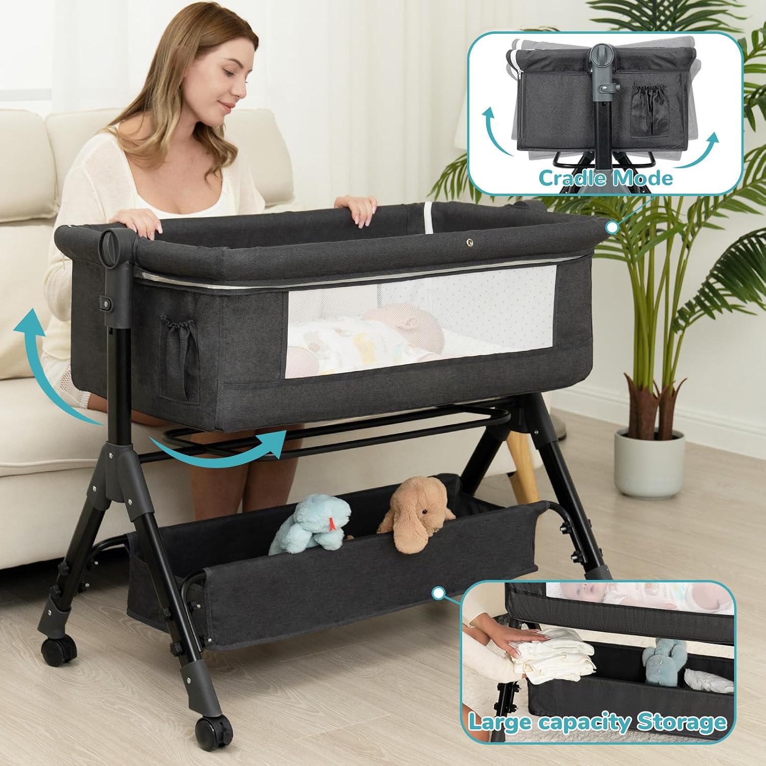 BCOL Baby Bassinet, Bedside Bassinet for Baby