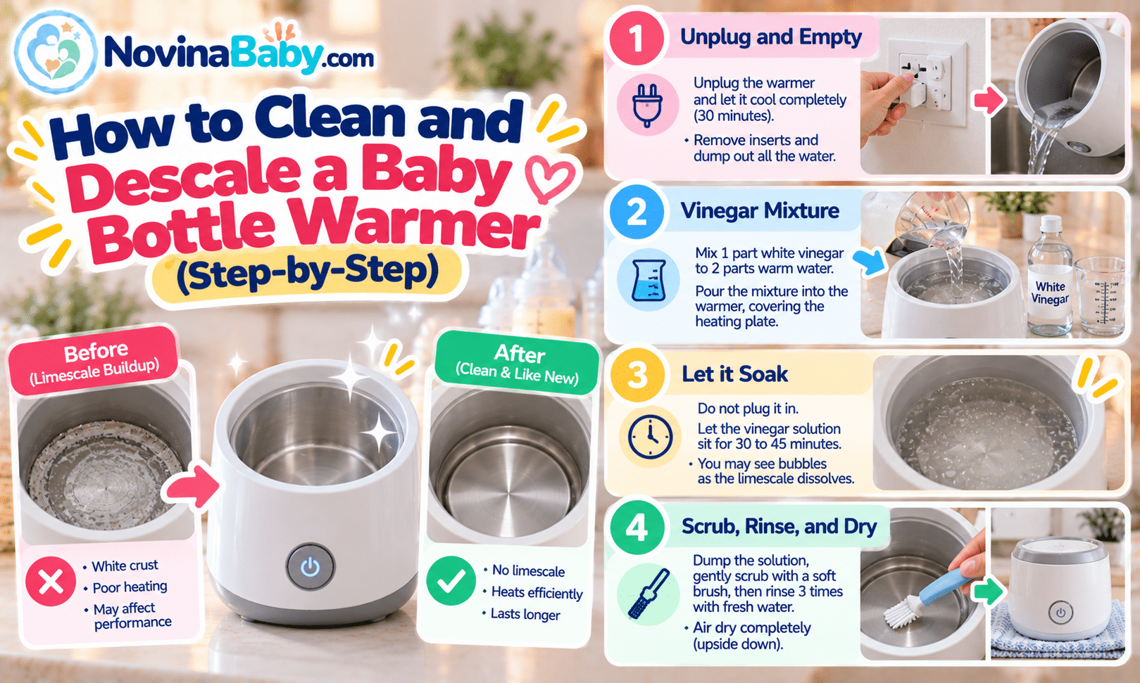How to Clean and Descale a Baby Bottle Warmer